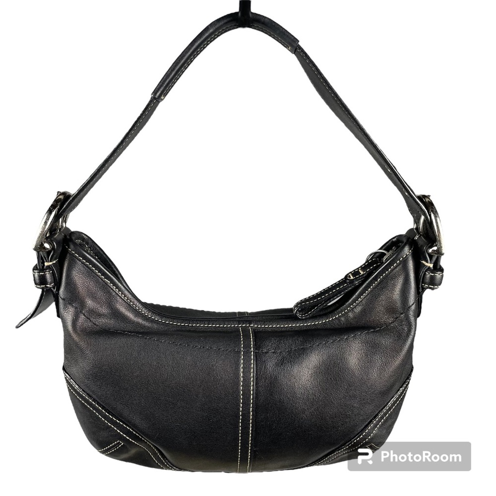 Coach Vintage Soho Hobo Black Leather Shoulder Bag